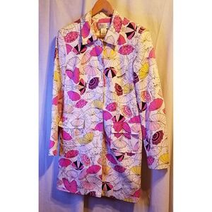 Andrea Viccaro Umbrella Duster Coat‎ Novelty Cotton Jacket Women Size 10